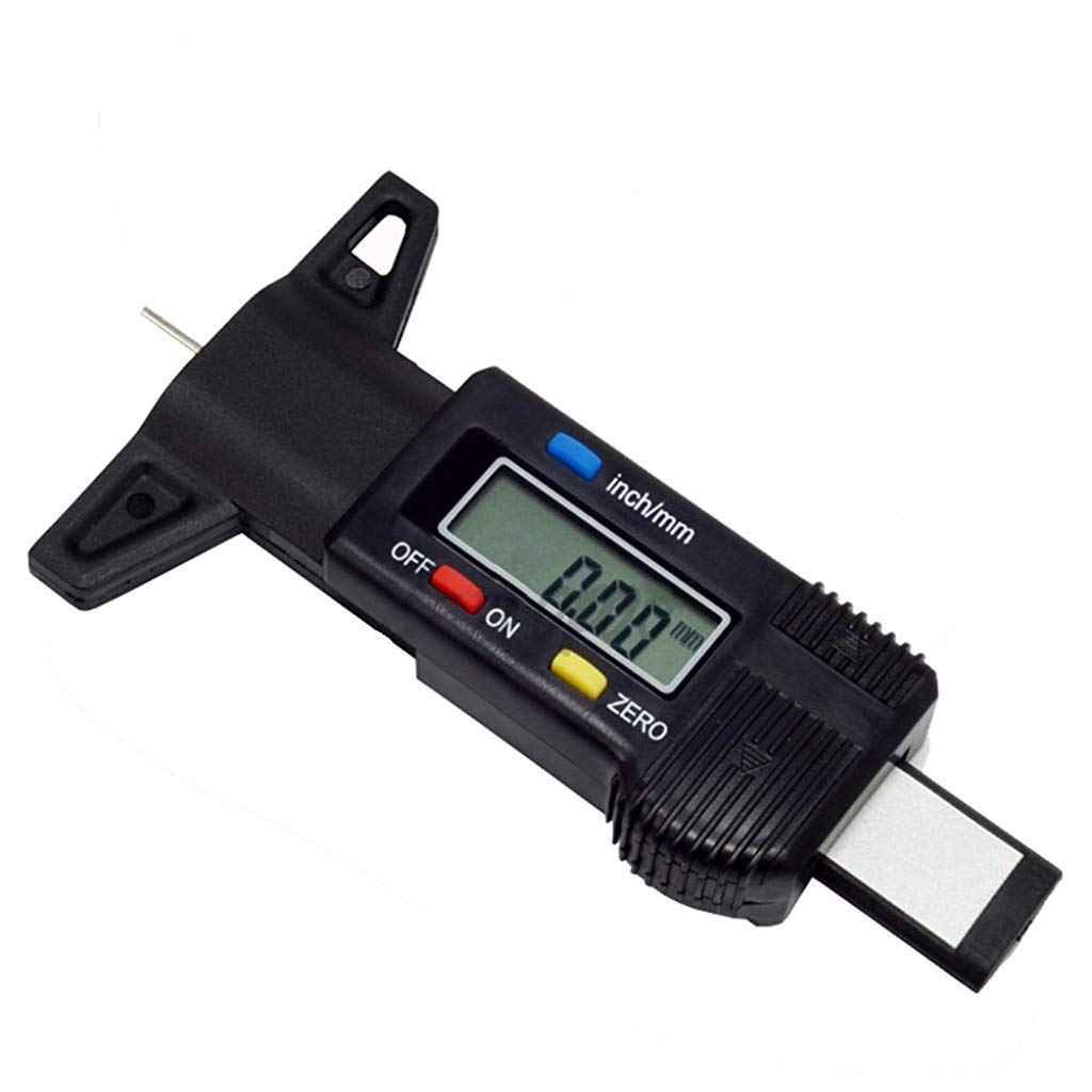 STHIRA® Car 0-25.4mm Digital Tyre Tire Tread Depth Tester Gauge Meter Measurer Tool Caliper LCD Display Tpms Tire Monitoring System Metal Probe