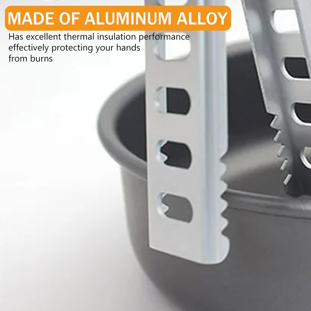 Supvox Kitchen Pot Gripper 4.8 in for Hot Plates and Pans with Ergonomic Handle | Aluminum Alloy Anti Scalding Clamp