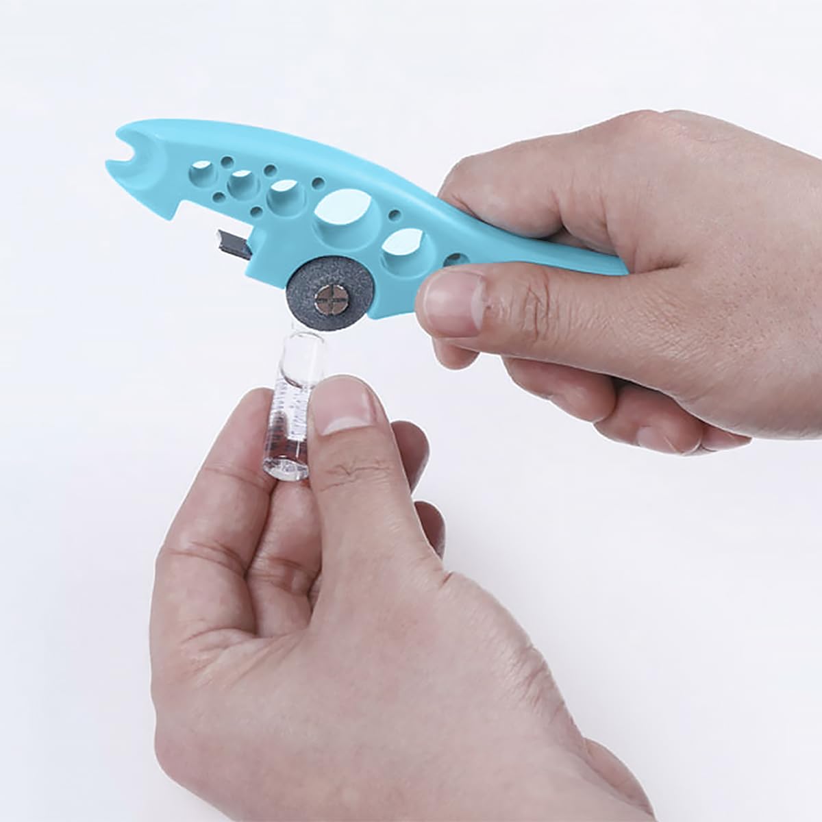 HASTHIP Ampule Cutter for Medical and Home Use with 5 Replaceable Grinding Wheels | Blue 3 PCS
