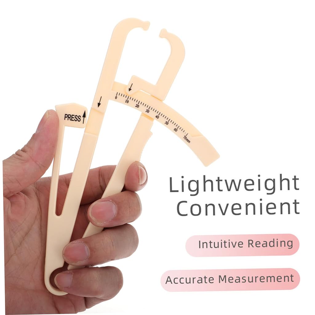 ZIBUYU Body Fat Tester Caliper for Accurate Tracking with Press Measure Design | 6.54×3.94 in Lightweight Plastic Tool