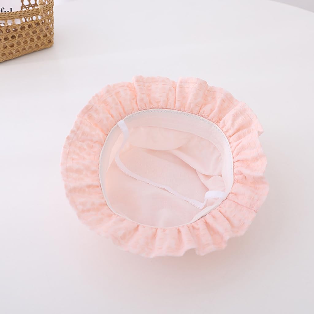 SNOWIE SOFT Baby Sun Hat for Outdoor Wear featuring Stretchy Chin Strap | 3 PCS Pink Cotton for Girls 6–18 Months