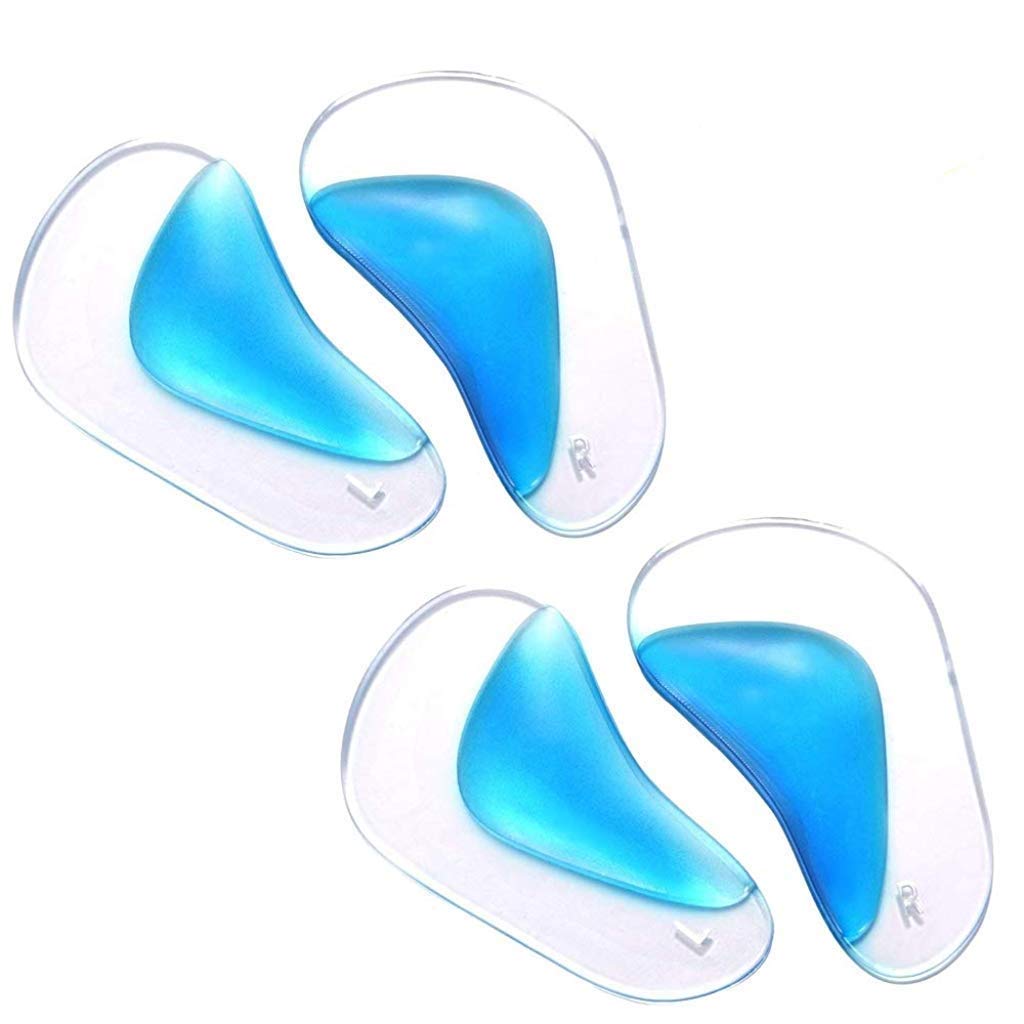 PALAY  2 Pairs Arch Support Insoles Fits for Flat Feet & Plantar Fasciitis Orthotic Arch Pads for Women and Men, Gel High Cushion Insert, One Size Fits All