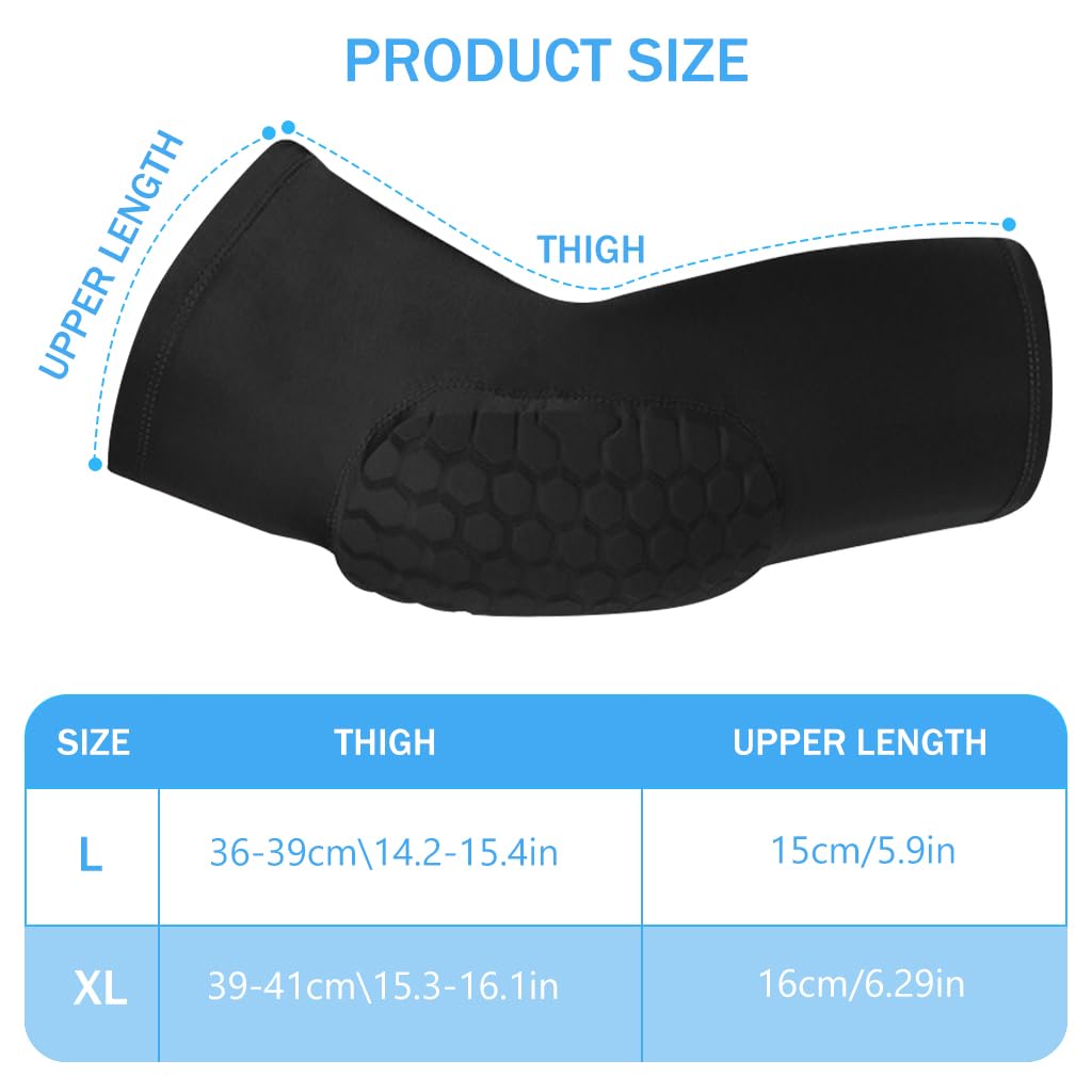 Proberos® 1Pair Knee Brace for Kids Teens, Anti-collision kneepads, Overknee Stretchy Compression Leg Support Sleeve 3D Knee Protector Pad Summer Breathable Leg Support, 4-Way Stretch XL