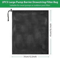 HASTHIP® Large Pond Pump Filter Bag 2-Pack, 31x41cm Nylon Mesh Barrier Bags with Drawstring for Fish Tanks, Prevents Clogging - Durable & Easy Maintenance, Universal Fit for Sump Pumps