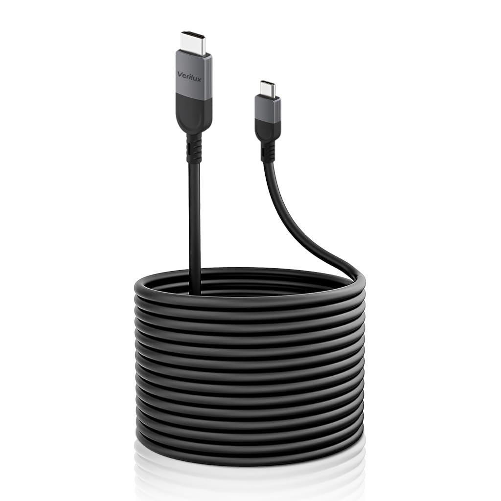 Verilux® Type C to HDMI Cable 4K@60Hz HD Type C to HDMI 2.0 Cord 10ft/3M HDMI Cable for MacBook Pro/Air, iPad Pro, iMac, ChromeBook Pixel Samsung