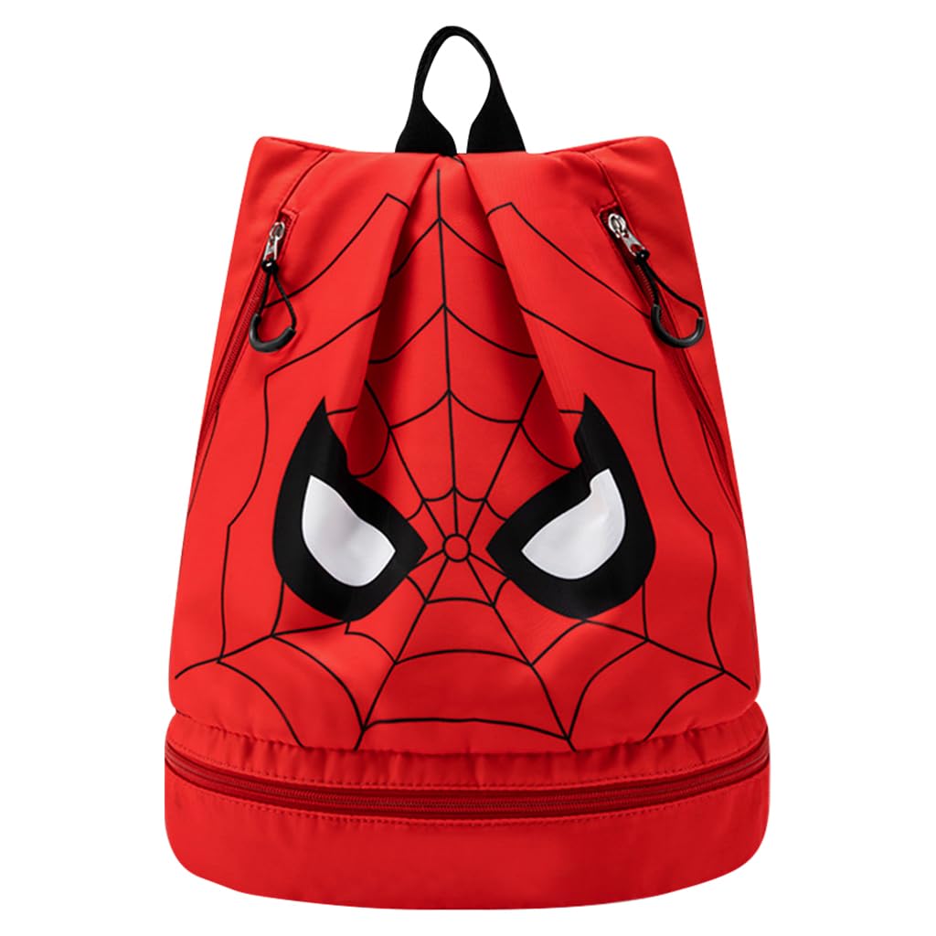 Proberos Swimming Bag for Kids with Wet Dry Separation and 32x21x35 cm Capacity | Spider Man Print Backpack