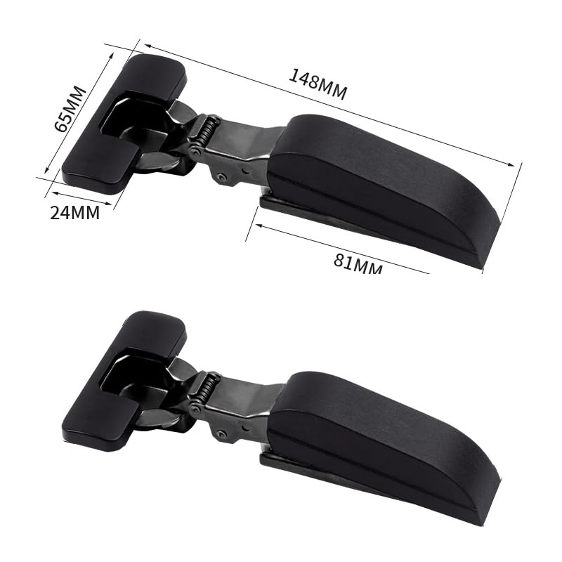 Serplex® Cabinet Door Hinge Slow Closing Hydraulic Cabinet Hinge, High Class Black Finish Design, Heavy Duty Steel Cabinet Door Hinge for Closet, Furniture