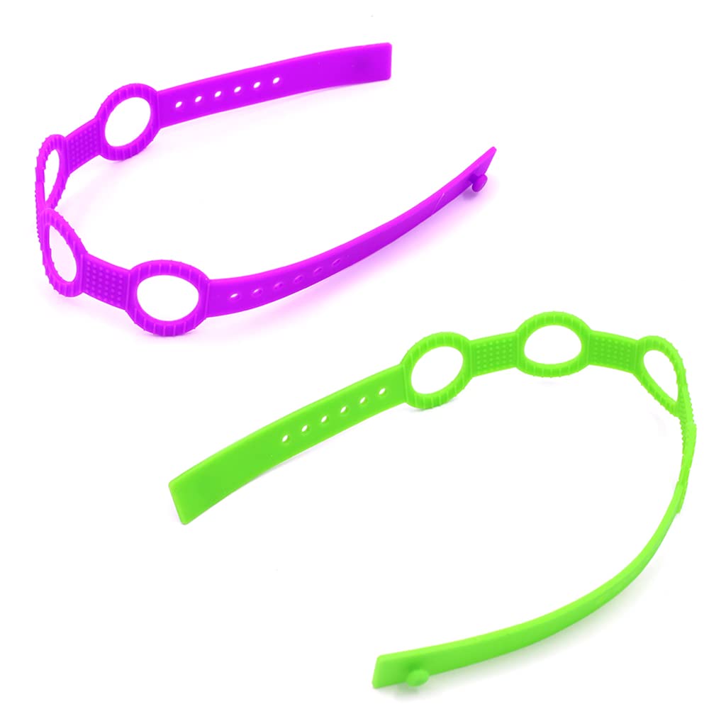 SNOWIE SOFT Pacifier Chain for Baby Strollers with Dual Head Closure Buckles 46cm Silicone Strap | Set of 2