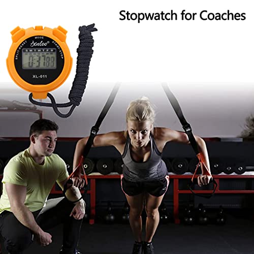 Optifit® Digital Stopwatch Timer 1100s LCD with Alarm Clock Time Display Press Button Control for Coaches Teacher Trainer 2 PCS