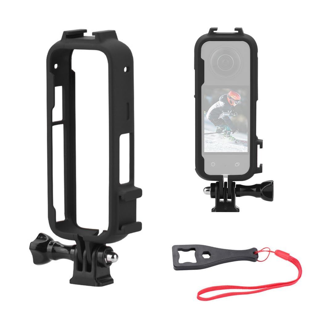 ZORBES Frame Case for Insta360 One X3 Anti-Scratch Plastic Housing for Insta360 One X3 Protective Frame Case with Cold Shoe Interface Insta360 One X3 Accessories, No Insta360 One X3
