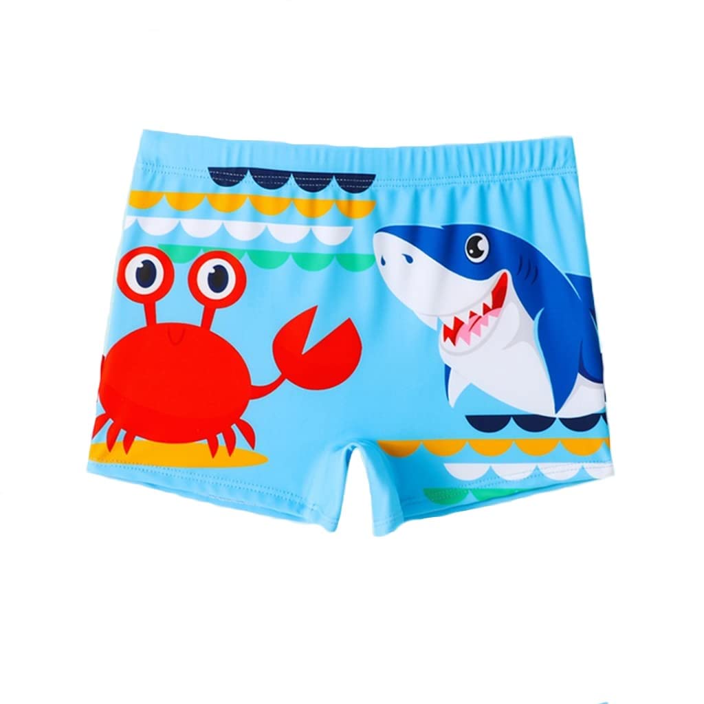 Proberos Swimming Shorts for Boys with Elastic Drawstring Waist and Cartoon Prints | Quick Dry Polyester for 4–5 Years Kids 100–110cm