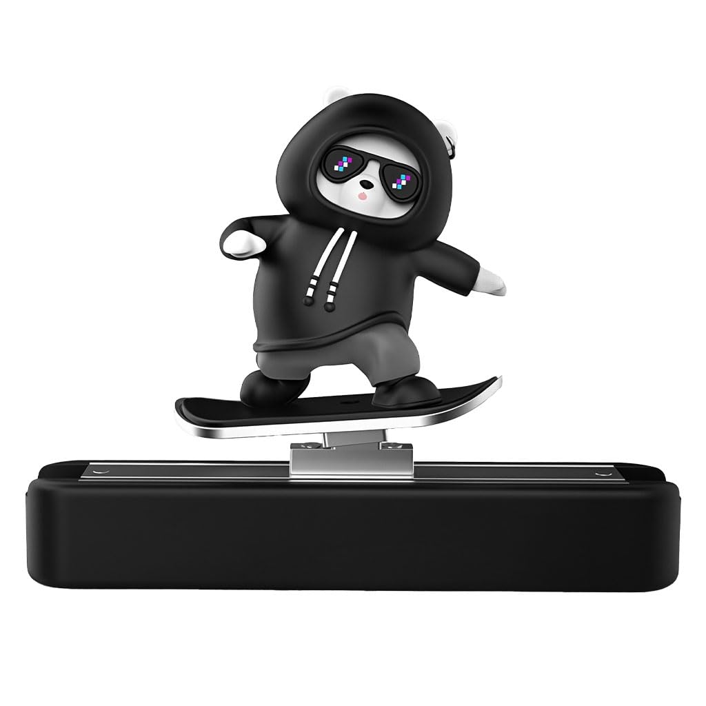 STHIRA Dashboard Car Charm for Dashboard Decor featuring Swinging Cartoon Bear Ornament 3PCS