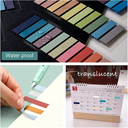 HASTHIP® Sticky Tabs 60 Colors Morandi 2400PCS Index Notes for Notebook Books PET Material Page Flags File Office Stationery