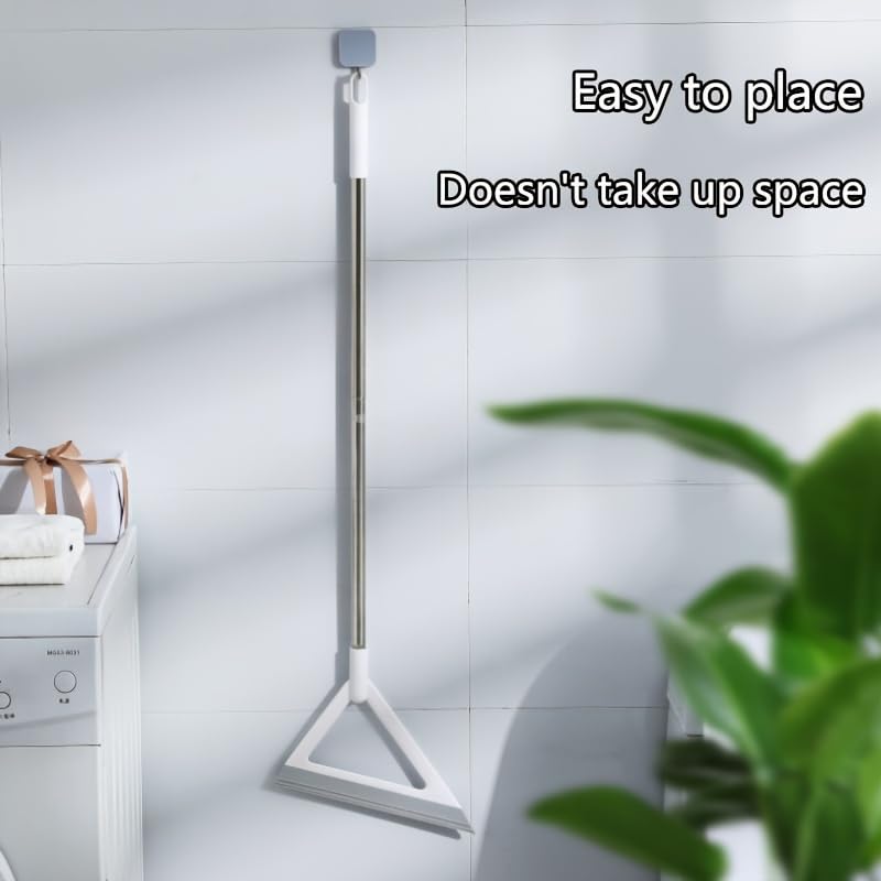 HASTHIP® Wipers for Bathroom Floor - Magic Broom Silicone Floor Wiper Sweeper Magic Mop for Floors Cleaning to The Living Room, Kitchen, Bathroom - White