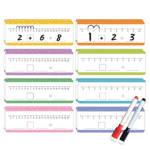 PATPAT® 16 Packs Number Line Dry Erase Boards Cards