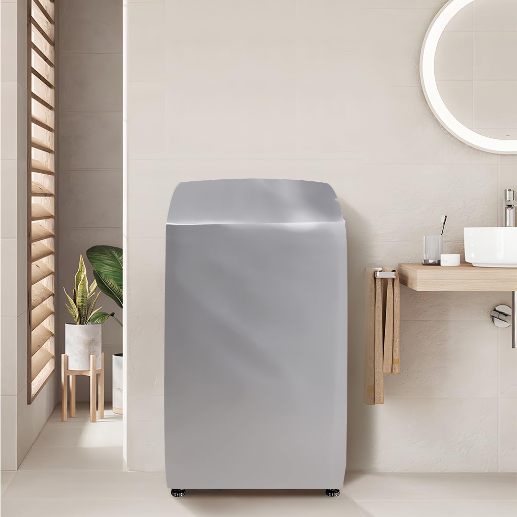 HASTHIP Top Load Washing Machine Cover 60×62×95cm with Roll Up Flap and Silver UV Resistant Protection