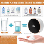 HANNEA® Soap Dispenser for Bathroom, Automatic Foaming Handwash Dispenser, 280ml Wall Mounted Smart Rechargeable Shampoo Hand Wash Dispenser with 3 Adjustable Bubble Levels With Bracket(White)