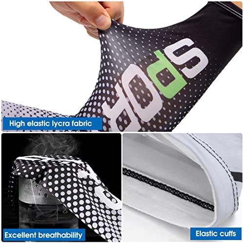 ZIBUYU® Sunlight Protection Arm Sleeves for Men and Women UPF 50 UV Bandana Combo for Cycling Basketball Football Golf Cricket Outdoor Sports Grey 3 PCS