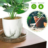 HASTHIP® Multipack Plant Pot Saucers-12psc Durable Plastic Trays in 4 Sizes (6''/8''/10''/12''), With Grooved Bottoms For Efficient Drainage, UV-Resistant Indoor & Outdoor Round Plate Set