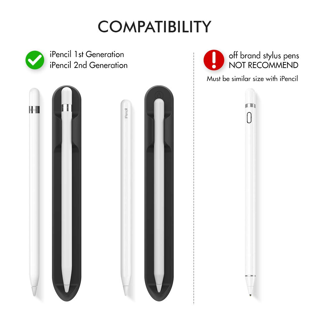 ZORBES Stylus Pen Holder for Apple Pencil 1st & 2nd Gen featuring Strong Magnetic Silicone Attachment