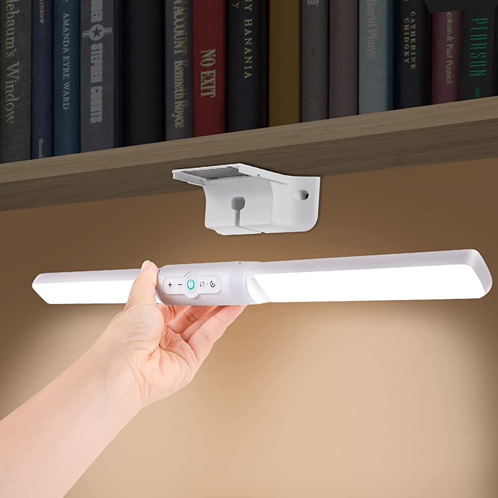 Verilux LED Table Light for Study with 350° Rotatable Dual Tube and 2000mAh Battery | Magnetic Mount