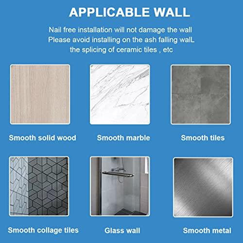 HASTHIP® Hair Dryer Holder Wall Mount Stand Bathroom Self Adhesive Waterproof Rack Organizer Hanger Suitable for Most Models and Brush Curling Iron Straightener Silver 2PCS