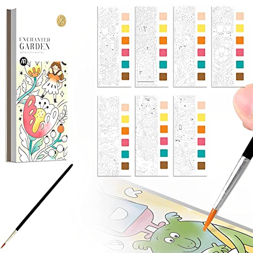 HASTHIP® Magic Water Book for Kids - Frozen Elsa Princess Activity Coloring - 20 Sheets Watercolor Paint Book with 1 Brush - No Extra Paint Needed - Safe & Creative Educational Gift for 3+ Year Olds