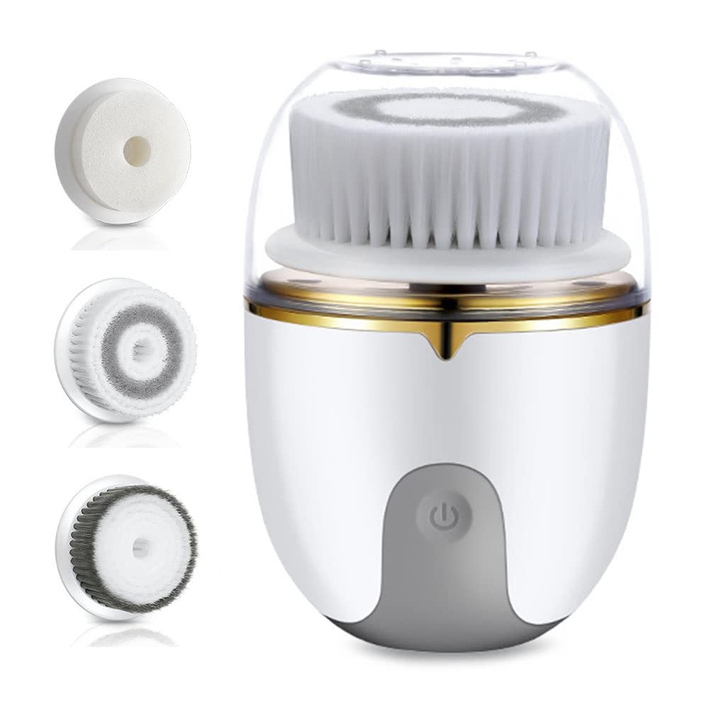 MAYCREATE Electric Face Cleaning Massager with 3 in 1 Detachable Heads for Deep Cleansing | Rechargeable Brush for Women and Men