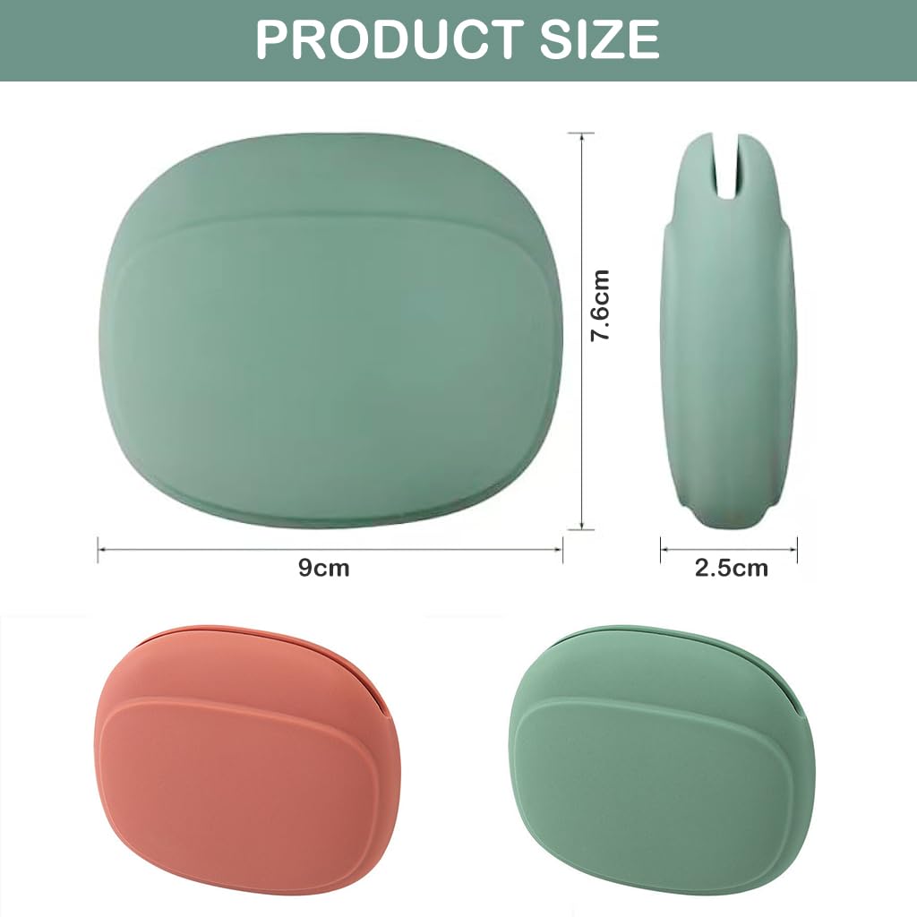 ZIBUYU Earphone Pouch for Travel with 9x7.6x2.5 cm Open Design Silicone Case | Waterproof Storage Bag
