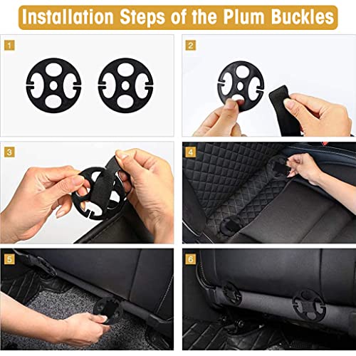 STHIRA® Memory Foam Car Seat Cushion All Season Anti-Slip Driver Pad Breathable Universal Office Chair 1 Pack Black 3PCS