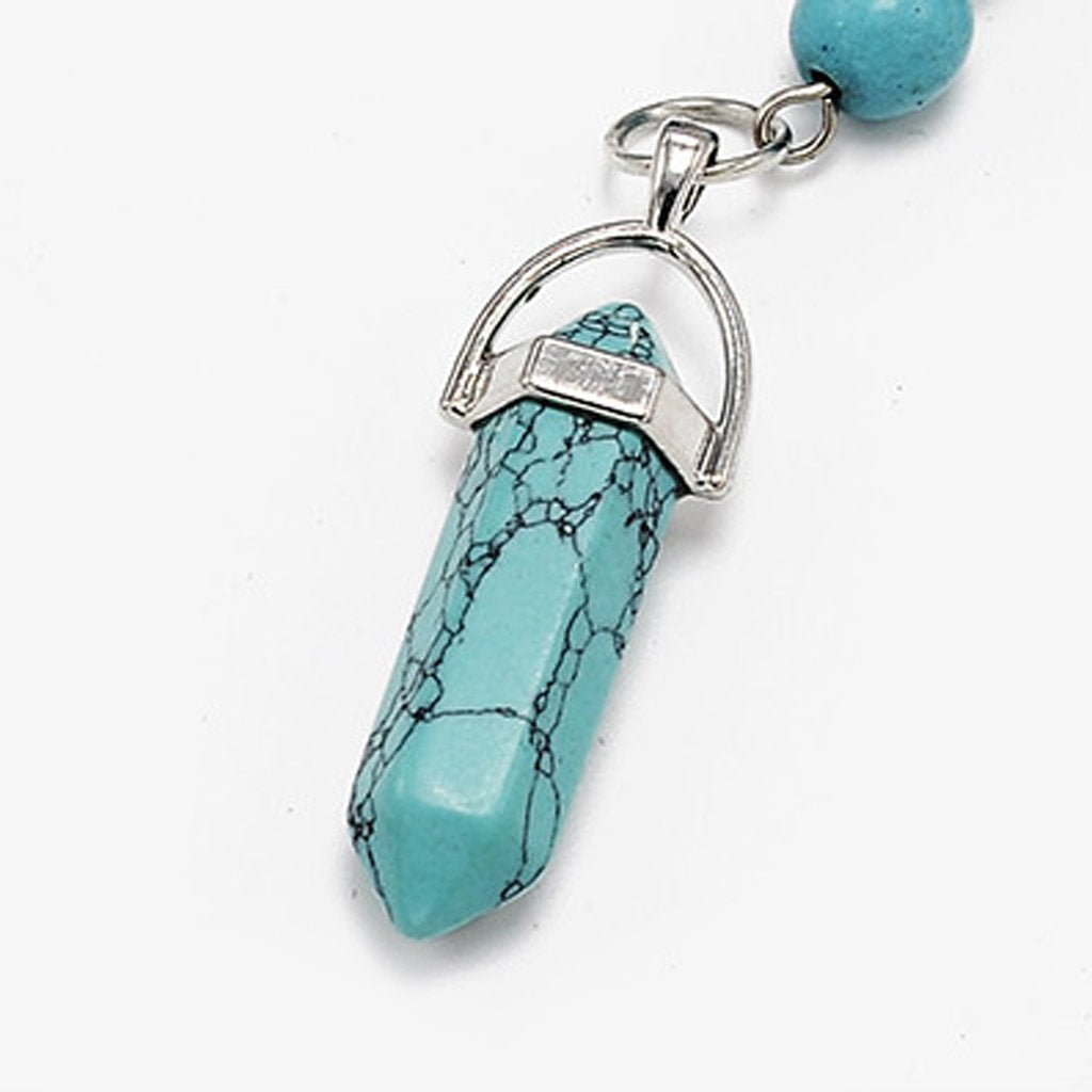 Supvox® MorningVale Dreamcatcher with Turquoise & Feather Charm Keyring