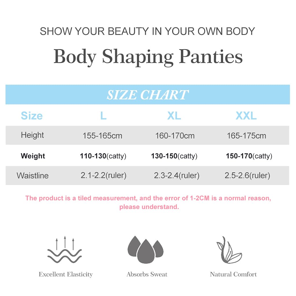 PALAY® Tummy Control Thong Panty for Women High Waist Elastic Shapewear for Women Seamless Bodyshaping Thong Panty, L