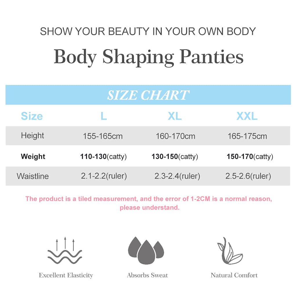 PALAY Shapewear Tummy Control Panties for Women with 3 Row Buckle Design & Neoprene Material | XL Plus Size Body Shaper for Postpartum Recovery