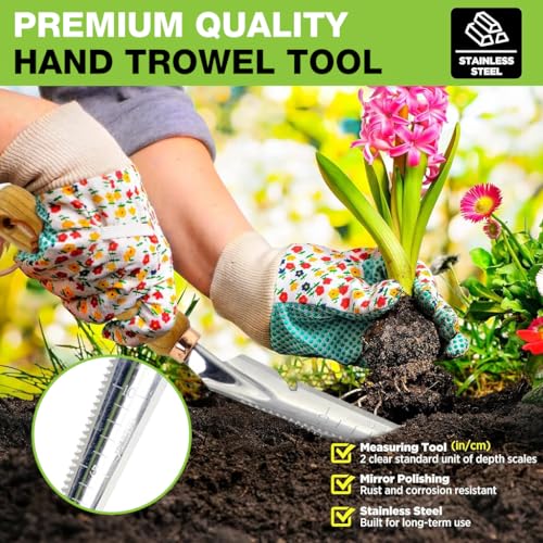 HASTHIP 5 in 1 Garden Weeder Hand Tool - 34CM Manual Weeder Tools - Stainless Steel Gardening Weeder Tool - Home Garden Weed Removal Tool - Multifunctional Fishtail Weeder - Suitable for Garden&Lawn