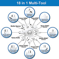 HASTHIP® 18-In-1 Snowflake Multi Tool, Stainless Steel Snowflake Bottle Opener/Flat Phillips Screwdriver Kit/Wrench, All In One Snow Flake Tool For Outdoor Camping Daily, Great Christmas Gift