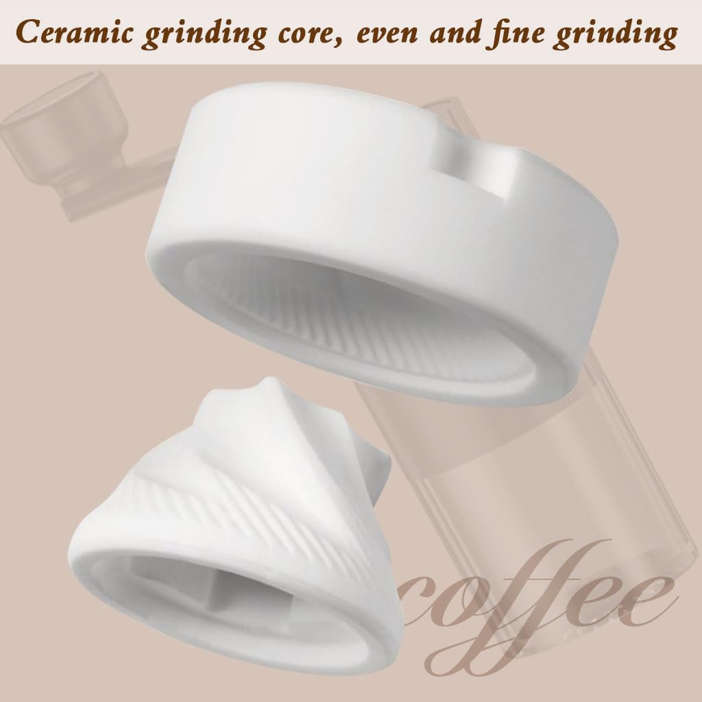 Supvox Manual Coffee Grinder for Home Brewing with Adjustable Settings and Sleek Design