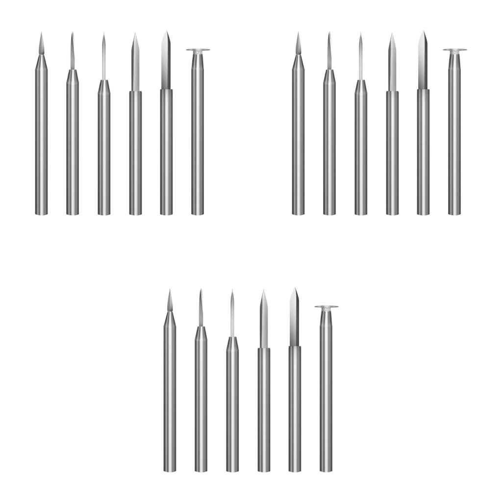 Serplex Stainless Steel Detail Carving Bits for Rotary Tool 18PCS Set with Needle Tips | Versatile for Wood Engraving and Polishing