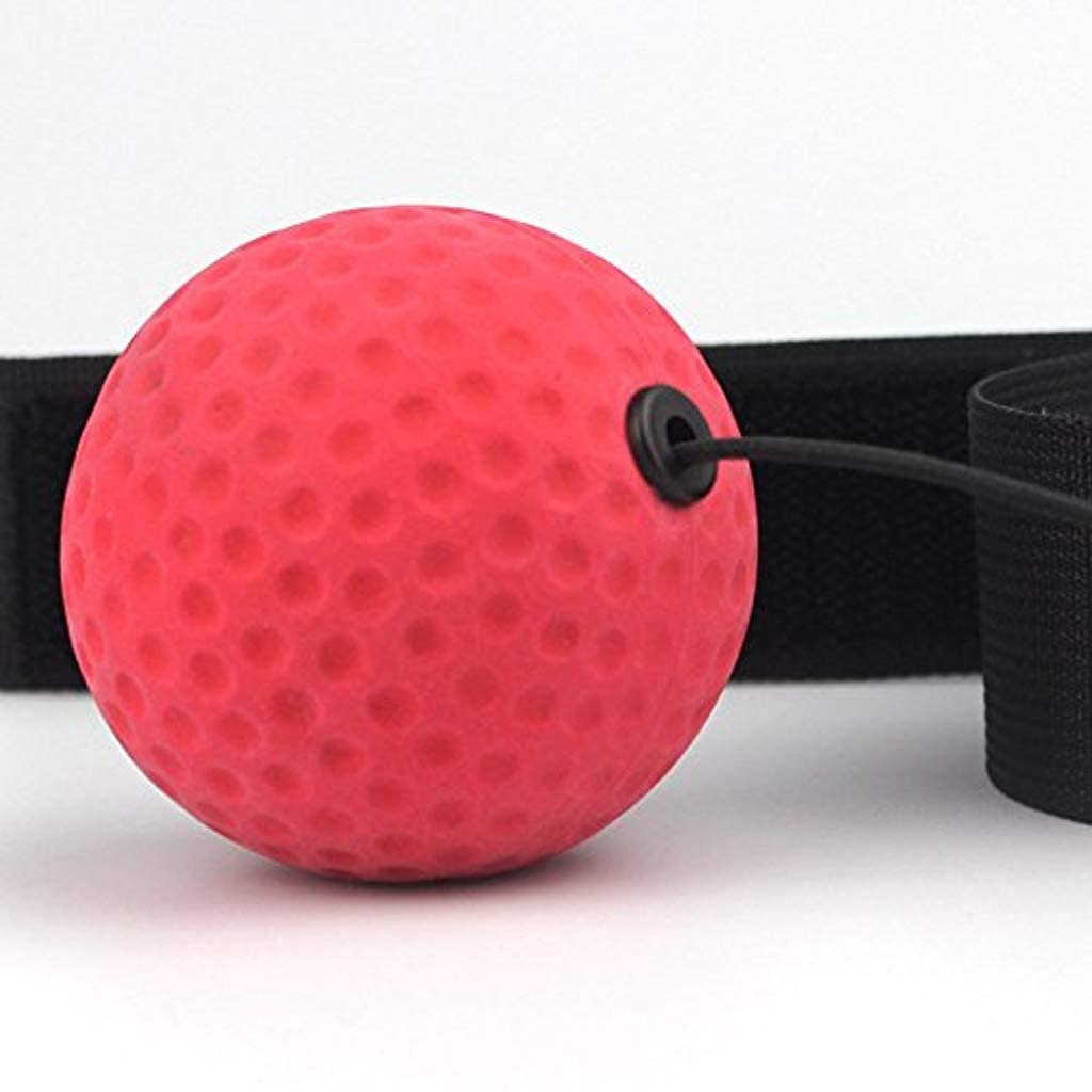 Proberos Fighting Ball for Reflex Speed Training with 20g Red PU Reaction Ball and Headband | Agility and Coordination Practice