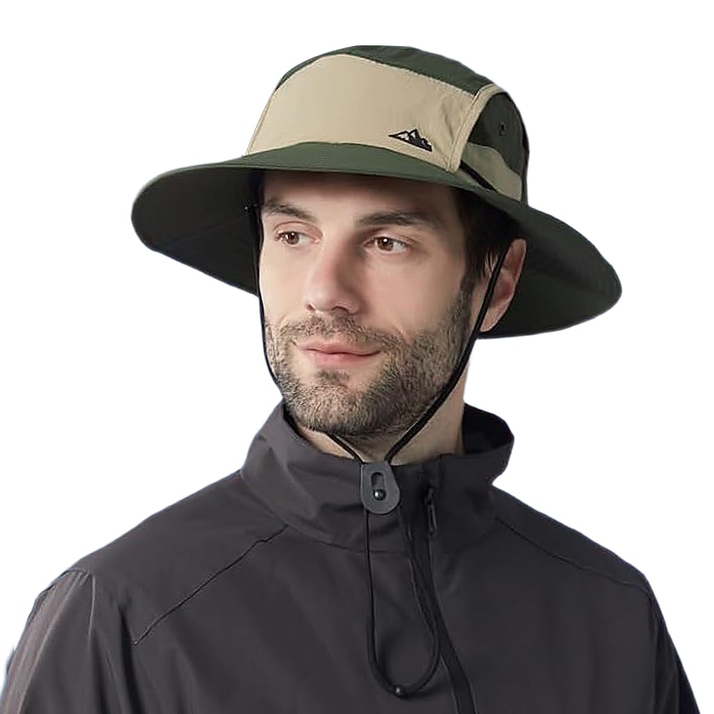 GUSTAVE Unisex Hiking Hat for Outdoor Travel with Wide Brim UV Protection | Quick-Dry Mesh Nylon