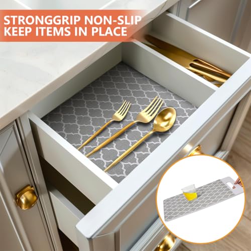 HASTHIP® Cabinet Liner Mat PVC Anti-Slip Printed Liner Mat Waterproof Shelf Liner Drawer Liner Cupboard Liner, Trim to Fit, 45cm x 300cm