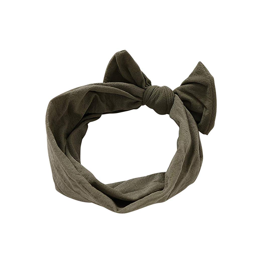 PALAY Baby Nylon Headbands for Newborn and Toddler Girls featuring Knotted Turban Design | 6pcs Soft Stretchy Hair Wraps in Multicolor