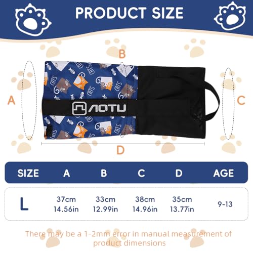 Proberos® 2 Pcs Gaiters for Hiking Kids Aged 9-13 Years Old, 13.7'' Waterproof Gaiters with Drawstring Fixed Hook and Loop Closure Lightweight Design, for Outdoor Active, Rainy, Snowy, Blue