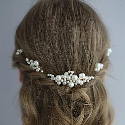 SANNIDHI® 15PCS Hair Accessories for Women Wedding Faux Pearl Juda Hair Pins for Women Girls Stylish Bridal Hair Comb Clips Hair Bun Pins