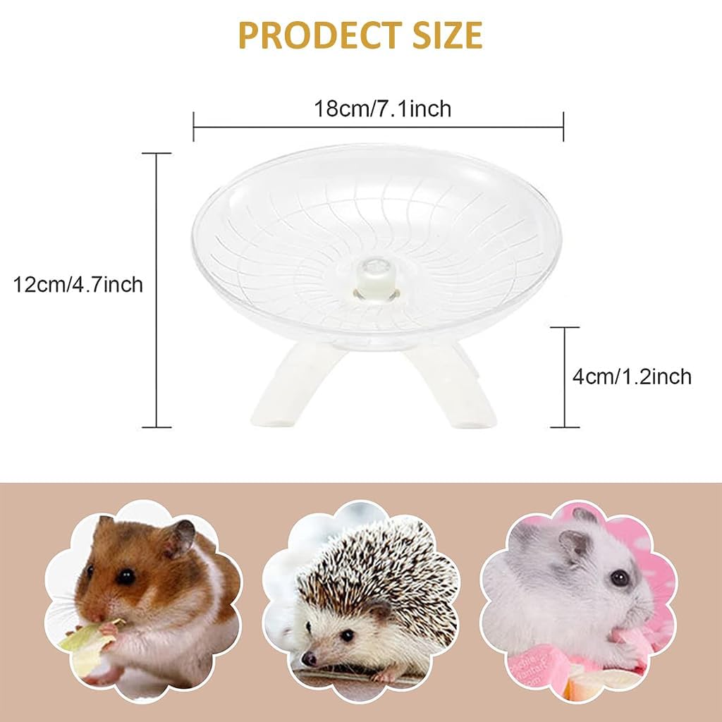 Qpets Hamster Wheel for Exercise and Wellness 7 in with Silent Tilting Disk | 3 pcs Set