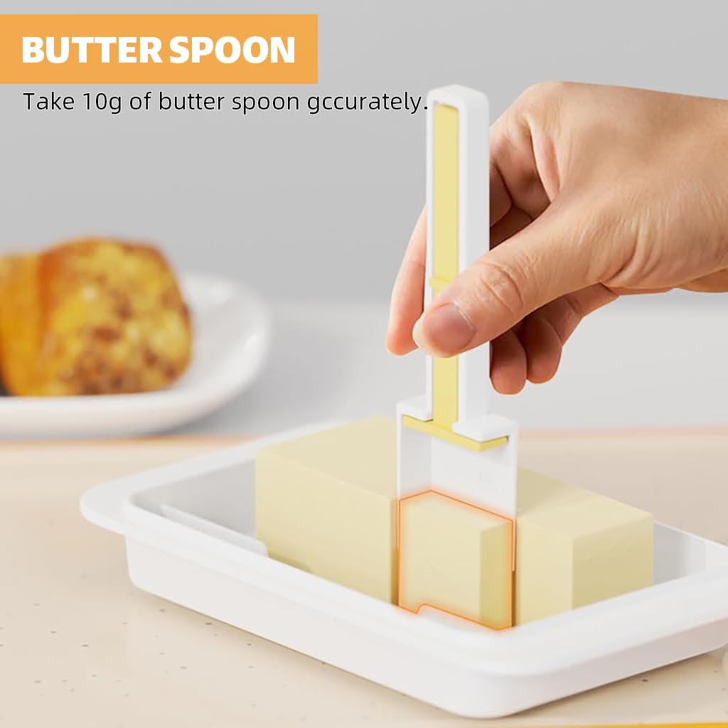Supvox Butter Cheese Storage Case for 200 500g Blocks with Divider Guiding Lines | 2 PCS