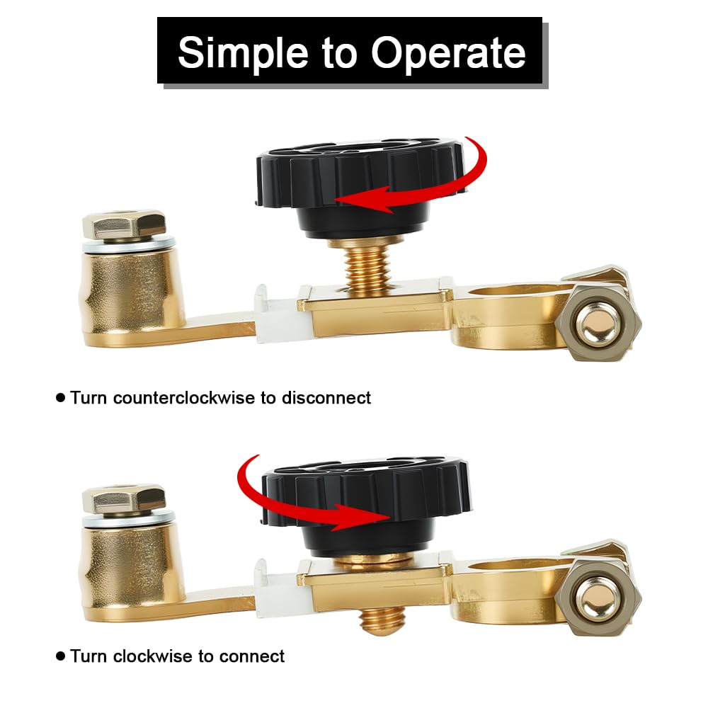 STHIRA Battery Power Switch for Car Boat and RV featuring Full Copper Build and 12–48V Range