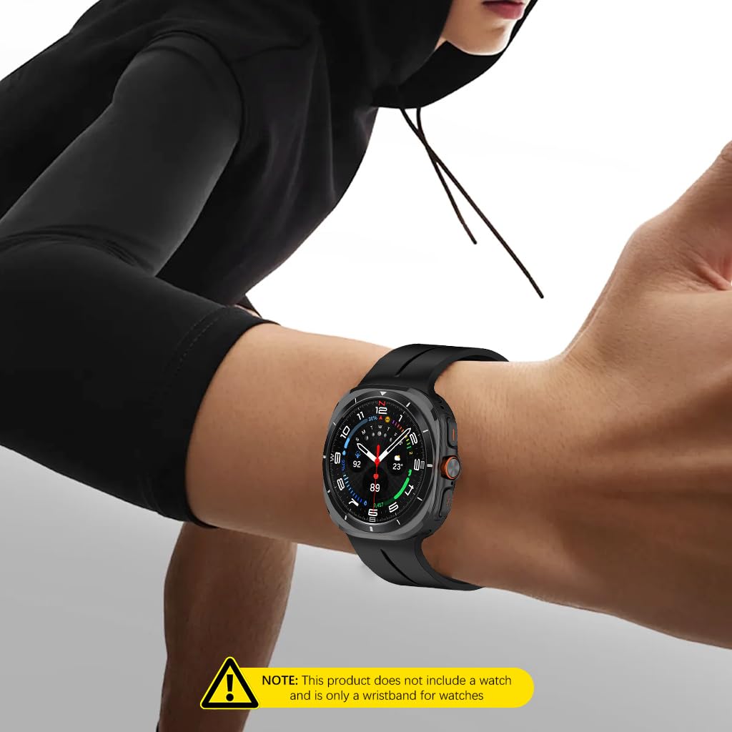 ZORBES Smart Watch Wrist Band for Samsung Galaxy Watch Ultra 47mm with Magnetic Closure | Waterproof Silicone Strap for Secure All‑Day Wear
