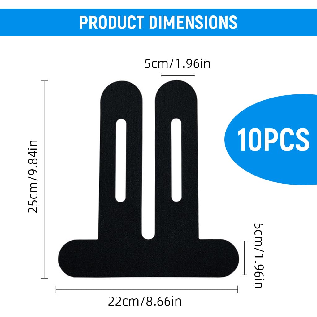 HANNEA Kinesiology Tape for Knee Pain Relief featuring T Shape Design and 10PCS Pack | Latex Free Elastic Support