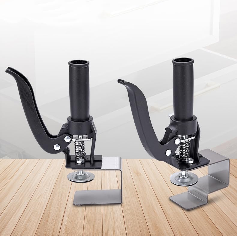 Serplex® 2Pcs Woodwork Clamps Stainless Steel C Shaped Clamps Wooden Panel Holder Clamp Screw Fixing C-Clamps for Woodworking, Metalworking, DIY Craft, Drilling, Punching, Drawer Door Installation