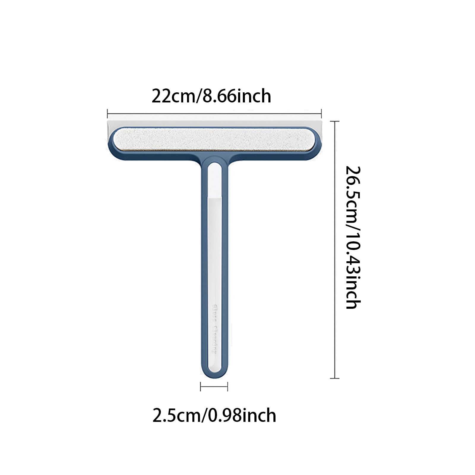 HASTHIP Glass Cleaning Wiper for Windows and Mirrors featuring DualSided Design with Ergonomic Handle | BlueWhite 4in1 Set for Home Office & Car